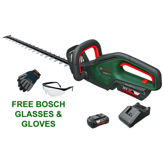 Bosch AdvancedHedgeCut 36V-65-28 Cordless Hedge Cutter Kit (Inc Battery & Charger)