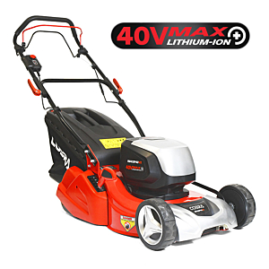 Cobra RM43SP40VX MAX+ 40v Cordless Self-Propelled Rear-Roller Lawn Mower Kit (Inc 2 x 4ah Batteries & Charger)
