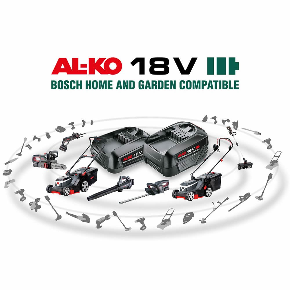 AL-KO Premium 382 Li R 18V Cordless Push Rear Roller Lawn Mower (Inc 2 Batteries & Charger) AL-KO Premium 382 Li R 18V Cordless Push Rear Roller Lawn Mower (Inc 2 Batteries & Charger)